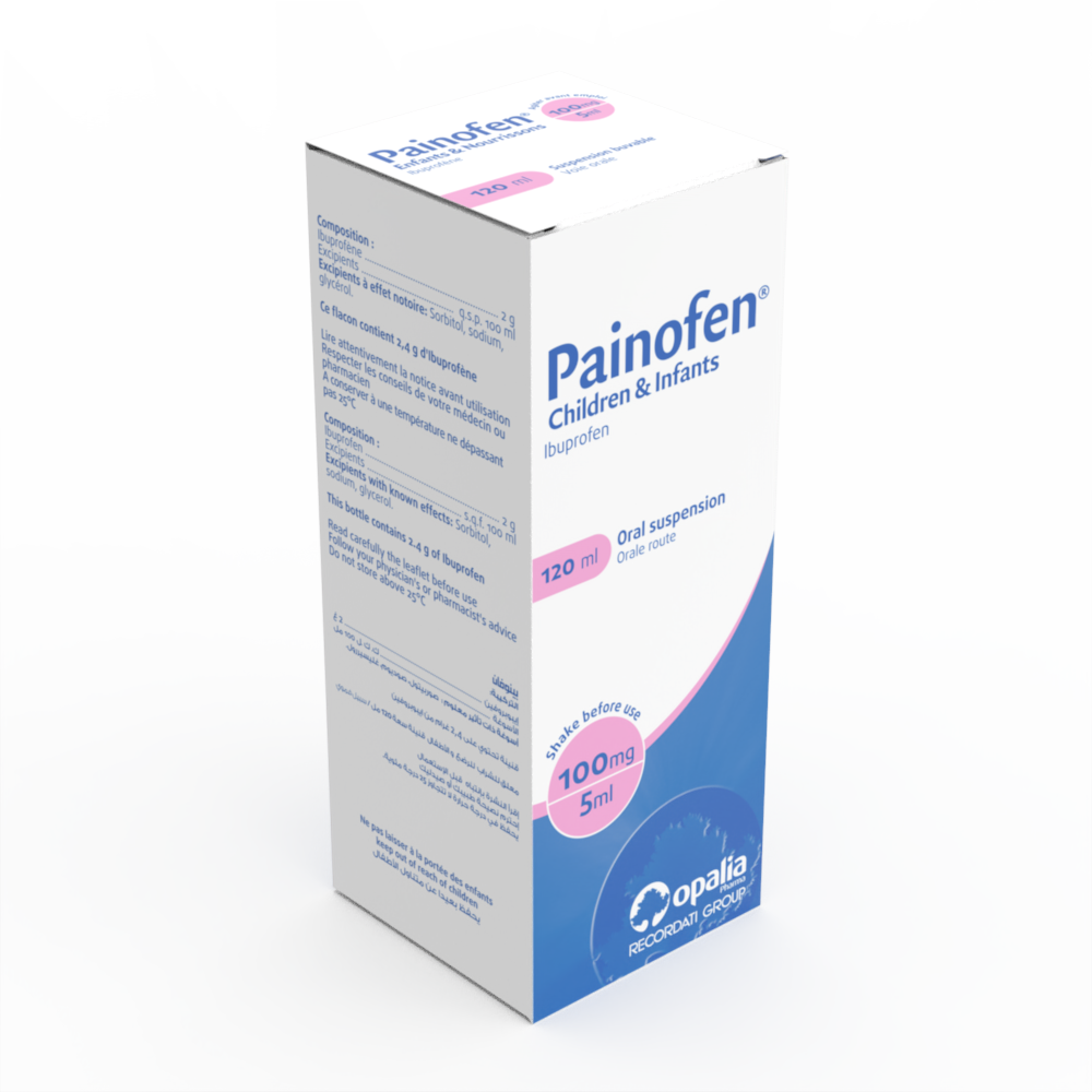 PAINOFEN ENFANT-NOURRISSON 100 mg/ 5 ml Suspension buvable Flacon de 120 ml